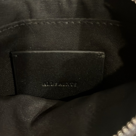 AllSaints Fetch Leather Chain Crossbody Bag - Picture 16 of 17